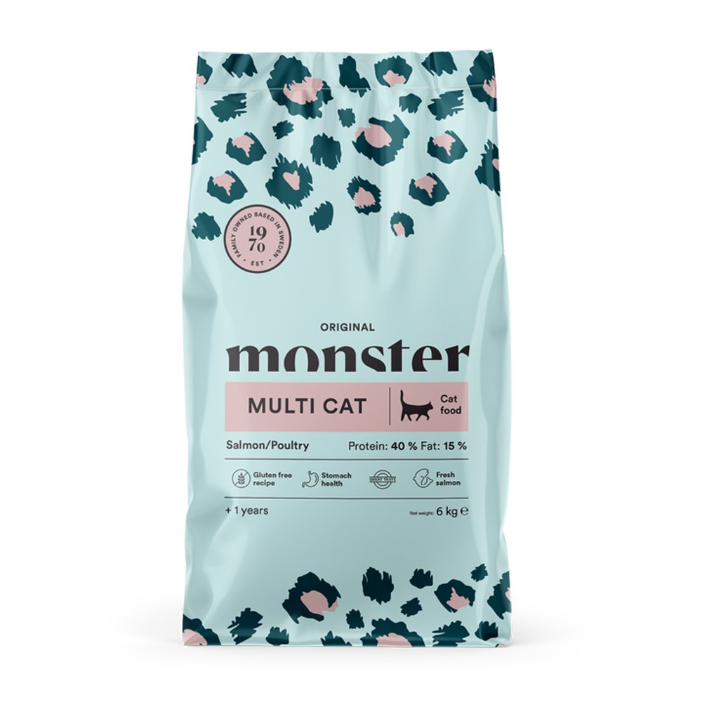 Monster Cat Orig. Multicat Laks/Fjærkre