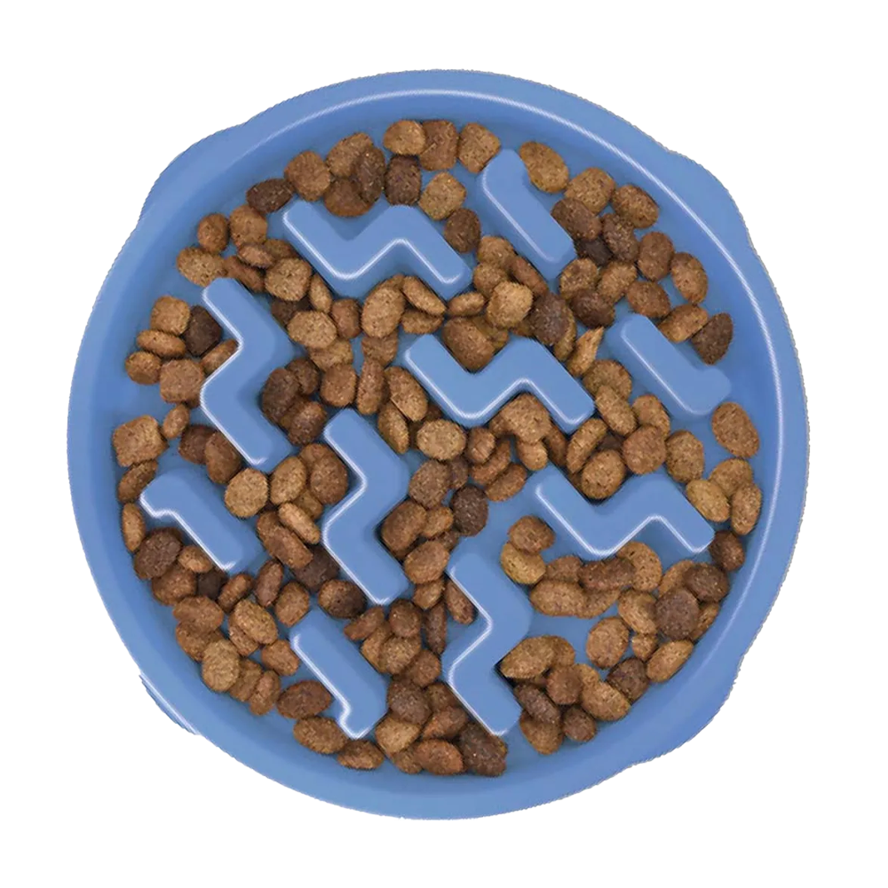 Oh Matskål Fun Feeder Slo - Skål S Blå Ø - 20,5x5 CM