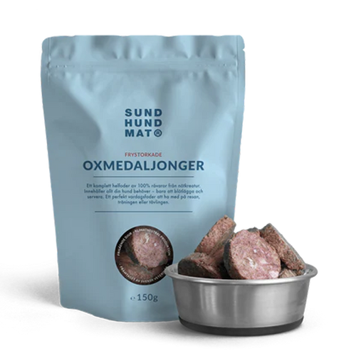 Frysetørkede oksemedaljonger - 150 g