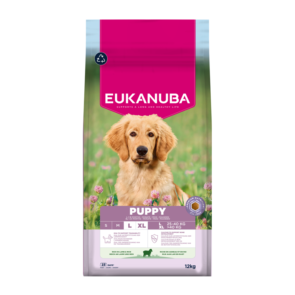 Euk Hundevalp Stor Lam &amp; Ris - 12 KG