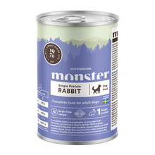 Monster Dog Adult Enkelt Kanin Glass 400 g (6 stk./fp)