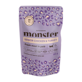 Monster Cat Pouches Senior Ch/Turkey 85 g (8-pakning)