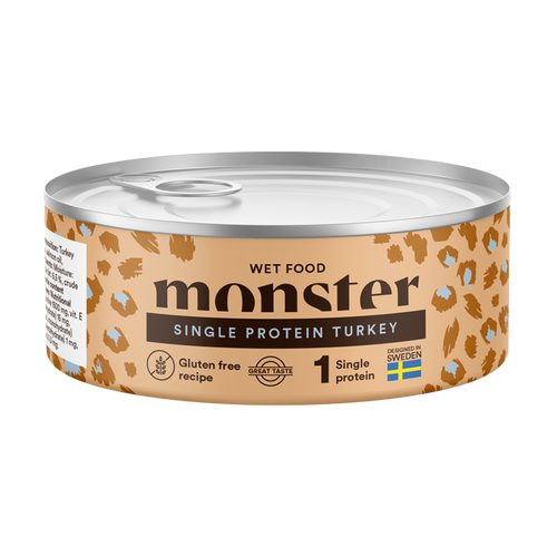 Monster Cat Adult kalkun i glass, 100 g (12 stk.)