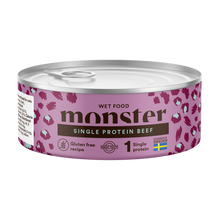 Monster Cat Adult Enkelt Storfekjøttglass 100 g (12 stk./fp)