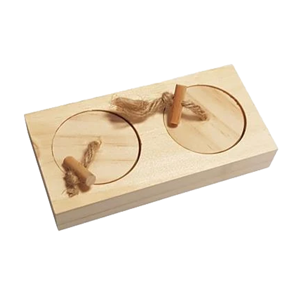 Snack-puslespill i tre - 12 x 6 x 2,5 cm