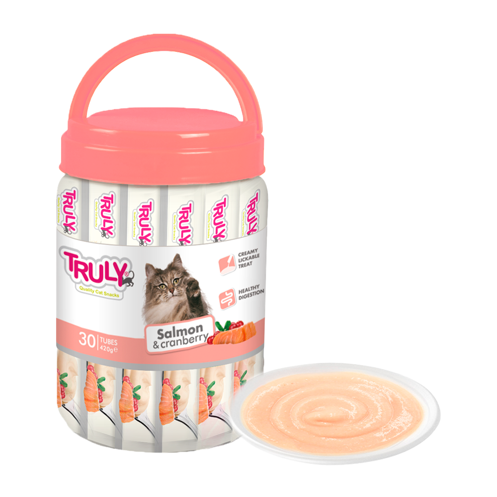 Truly Cat Kremete, slikkbar laks og tranebær - 420 g
