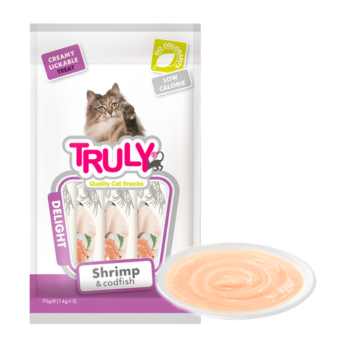 Truly Cat Kremete, slikkelige reker og torsk - 70 g