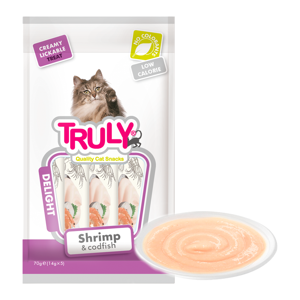 Truly Cat Creamy Lickable Reker & Torsk - 70 g