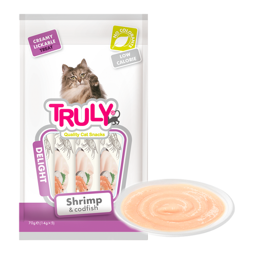 Truly Cat Creamy Lickable Reker & Torsk - 70 g