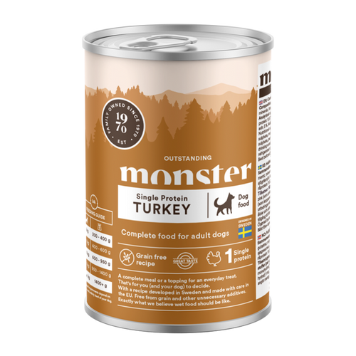 Monster Dog Adult kalkun i boks - 400 g