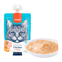 Wanpy Cat Smakfull kjøttpasta - Kylling og gulrot - 90 g