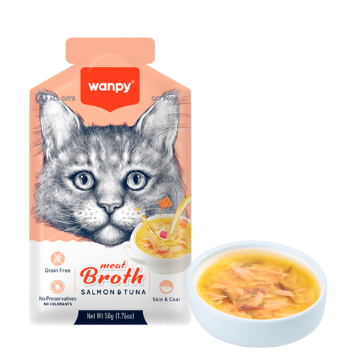 Wanpy Cat Kjøttkraft Tunfisk &amp; Laks - 50 G