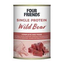 FourFriends Hundemat med villsvin på boks - 400 g
